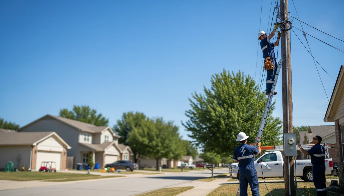 Residential electrician providing installation services in Vaughnsville, OH